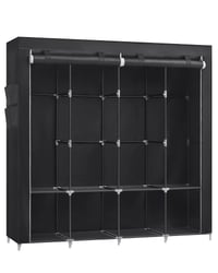 SONGMICS platneni ormar s 4 viseće police i policama za odlaganje, 45 x 170 x 167 cm 1