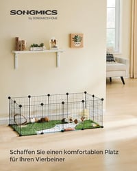 Țarc pentru animale mici SONGMICS, țarc exterior, metal, 143x73x46 cm - negru 2