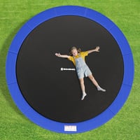 SONGMICS Trambulin Rugótakaró 427 cm - Kék Védőszegély, UV- és Szakadásálló Biztonsági Szőnyeg, Vízálló PVC Borítás, Kerek Trambulinhoz 3