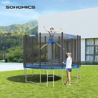 SONGMICS Trambulin Rugótakaró 427 cm - Kék Védőszegély, UV- és Szakadásálló Biztonsági Szőnyeg, Vízálló PVC Borítás, Kerek Trambulinhoz 2