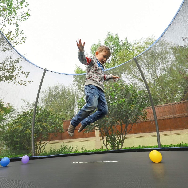 SONGMICS Trampolín Biztonsági Háló 244 cm 6 Rudas és 305-366 cm 8 Rudas
