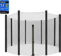 SONGMICS Trampolín Biztonsági Háló 244 cm 6 Rudas és 305-366 cm 8 Rudas 1