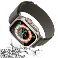 Ochranné sklo na Apple Watch Ultra 49 mm s rámom z titánovej zliatiny, tvrdené sklo 9H 4
