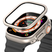 Ochranné sklo na Apple Watch Ultra 49 mm s rámom z titánovej zliatiny, tvrdené sklo 9H 7