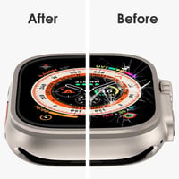 Ochranné sklo na Apple Watch Ultra 49 mm s rámom z titánovej zliatiny, tvrdené sklo 9H 5