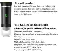 Sonhomay Hordozható Elektromos Eszpresszó Kávéfőző - Vezeték Nélküli, Önmelegítő, 60ml, Őrölt Kávéhoz és Nespresso Kapszulához, Utazáshoz, K 2