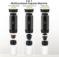 Sonhomay Hordozható Elektromos Eszpresszó Kávéfőző - Vezeték Nélküli, Önmelegítő, 60ml, Őrölt Kávéhoz és Nespresso Kapszulához, Utazáshoz, K 3