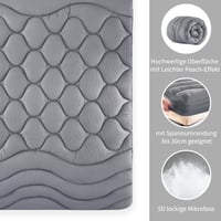 Chránič matraca Sonive 160x200 cm, poťah na matrac s 38 cm hlbokými vreckami, horná vrstva s efektom bavlny, prateľný topper na matrac 5