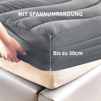 Chránič matraca Sonive 160x200 cm, poťah na matrac s 38 cm hlbokými vreckami, horná vrstva s efektom bavlny, prateľný topper na matrac 3