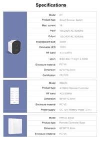 SONOFF D1 WiFi okos fényerő szabályozó kapcsoló 24 órás időzítéssel 8