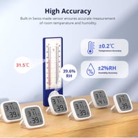 SONOFF SNZB-02D Zigbee snímač teploty a vlhkosti, 2 ks, inteligentný teplomer a vlhkomer s LCD displejom, biela, podpora Alexa/Google Home/Home Assistant 3