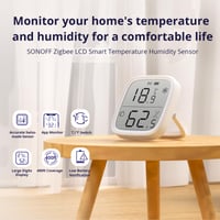 SONOFF SNZB-02D Zigbee snímač teploty a vlhkosti, 2 ks, inteligentný teplomer a vlhkomer s LCD displejom, biela, podpora Alexa/Google Home/Home Assistant 2