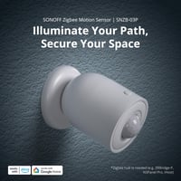Inteligentný snímač pohybu SONOFF SNZB-03P Zigbee 3.0, bezdrôtový, s nastaviteľným časom detekcie, pre zabezpečovacie systémy a inteligentné domácnosti, kompatibilný s Alexa a Google Home 2