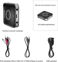 SONRU Bluetooth 5.3 Adapter Autóhoz és Otthoni Sztereó Rendszerhez - 3.5mm AUX és RCA Csatlakozással, Kettős Kimenettel, Újratölthető Akkumu 7