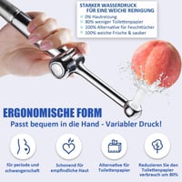 SonTiy Bidet Zuhanyfej Csapteleppel, Állítható Nyomás, G1/2 és G3/8 Váltószelep, Króm 5