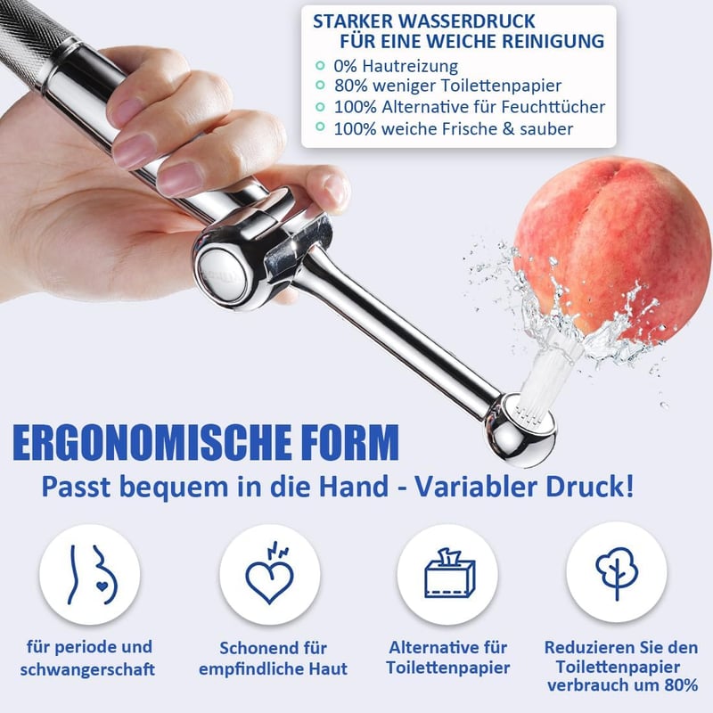 SonTiy Bidet Zuhanyfej Csapteleppel, Állítható Nyomás, G1/2 és G3/8 Váltószelep, Króm