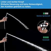 SonTiy Bidet Zuhanyfej Csapteleppel, Állítható Nyomás, G1/2 és G3/8 Váltószelep, Króm 4
