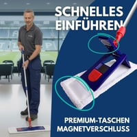 Súprava na mop Sonty Profi 40 cm – s magnetickým skladacím držiakom, 40 cm návlekom z mikrovlákna a nastaviteľnou hliníkovou násadou 7