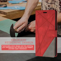 Husă tip carte SONWO pentru Xiaomi Redmi Note 10 4G / Redmi Note 10s, husă portofel din piele PU premium cu suport pentru carduri și funcție de stand, Roșu 2