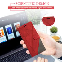 Husă tip carte SONWO pentru Xiaomi Redmi Note 10 4G / Redmi Note 10s, husă portofel din piele PU premium cu suport pentru carduri și funcție de stand, Roșu 7