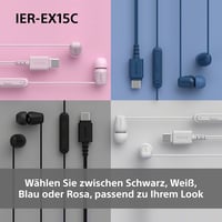 Sony IER-EX15C USB-C vezetékes in-ear fülhallgató mikrofonnal - kék 7
