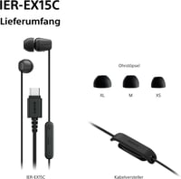 Sony IER-EX15C USB-C vezetékes in-ear fülhallgató mikrofonnal - kék 9