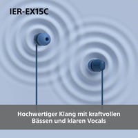 Sony IER-EX15C USB-C vezetékes in-ear fülhallgató mikrofonnal - kék 5