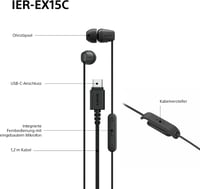 Sony IER-EX15C USB-C vezetékes in-ear fülhallgató mikrofonnal - kék 8