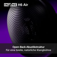 Herné slúchadlá Sony INZONE H6 Air, káblové, otvorené – 360 Spatial Sound, ultraľahké (199 g), odnímateľný mikrofón, INZONE Hub EQ, PC/PS5, čierne 3