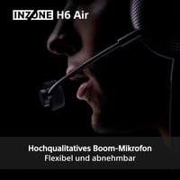 Herné slúchadlá Sony INZONE H6 Air, káblové, otvorené – 360 Spatial Sound, ultraľahké (199 g), odnímateľný mikrofón, INZONE Hub EQ, PC/PS5, čierne 8