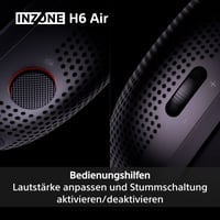 Herné slúchadlá Sony INZONE H6 Air, káblové, otvorené – 360 Spatial Sound, ultraľahké (199 g), odnímateľný mikrofón, INZONE Hub EQ, PC/PS5, čierne 9