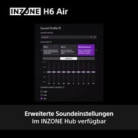 Herné slúchadlá Sony INZONE H6 Air, káblové, otvorené – 360 Spatial Sound, ultraľahké (199 g), odnímateľný mikrofón, INZONE Hub EQ, PC/PS5, čierne 10