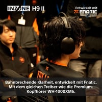 Bezdrôtové herné slúchadlá k PC Sony INZONE H9 II s potlačením hluku, odnímateľný kardioidný AI mikrofón, 30-hodinová výdrž batérie, 2,4 GHz a Bluetooth, mäkké vyhotovenie 4