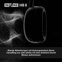 Bezdrôtové herné slúchadlá k PC Sony INZONE H9 II s potlačením hluku, odnímateľný kardioidný AI mikrofón, 30-hodinová výdrž batérie, 2,4 GHz a Bluetooth, mäkké vyhotovenie 6