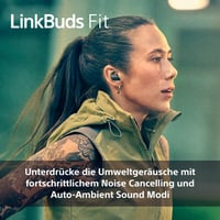 Bezdrôtové slúchadlá s potlačením hluku Sony LinkBuds Fit, IPX4, 21-hodinová výdrž batérie – čierne 6
