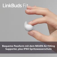Bezdrôtové slúchadlá s potlačením hluku Sony LinkBuds Fit, IPX4, 21-hodinová výdrž batérie – čierne 4