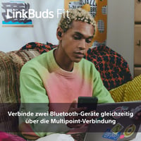 Bezdrôtové slúchadlá s potlačením hluku Sony LinkBuds Fit, IPX4, 21-hodinová výdrž batérie – čierne 8