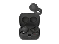 Sony LinkBuds slúchadlá s otvoreným prstencovým dizajnom – sivé, malé rozmery – bezpečné aj pri behu, možnosť konverzácie bez nutnosti vybratia slúchadiel 3