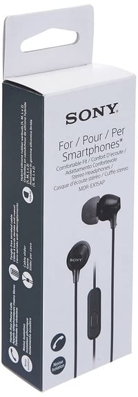 Slúchadlá do uší Sony MDR-EX15AP s integrovaným mikrofónom a ovládaním pre smartfóny, čierne 6