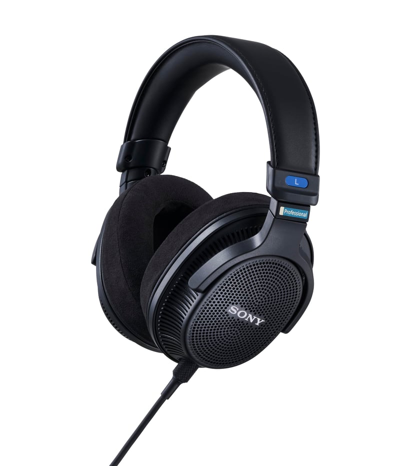 Štúdiové monitorovacie slúchadlá Sony MDR-MV1 – otvorené, čierne, káblové, na mixovanie a mastering, 5 Hz – 80 kHz, priestorový zvuk, odpojiteľný kábel