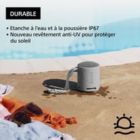Sony SRS-XB100 hordozható Bluetooth hangszóró IP67, 16 órás akku - gyöngyházszürke 6