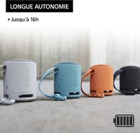 Sony SRS-XB100 hordozható Bluetooth hangszóró IP67, 16 órás akku - gyöngyházszürke 5