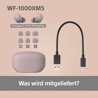 Bezdrôtové slúchadlá Sony WF-1000XM5 s potlačením hluku, Bluetooth, mikrofón, 24-hodinová výdrž batérie, rýchle nabíjanie, IPX4, iOS a Android – ružová 10