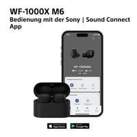 Bezdrôtové slúchadlá s potlačením hluku Sony WF-1000XM6, Bluetooth, Hi-Res, 10-pásmový ekvalizér, výdrž batérie 24 hodín, IPX4, kompatibilné s iOS a Android, čierne 9