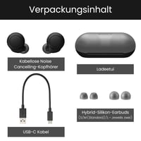 Bezdrôtové slúchadlá Sony WF-C500 True Wireless s Bluetooth, vstavaným mikrofónom, odolnosťou voči vode IPX4, výdržou batérie 20 hodín, čierne 7