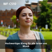 Sony WF-C510 Bluetooth Fülhallgató Multipoint Kapcsolat, IPX4 Vízálló, 22 Óra Akkumulátor - White, WF-C510 4
