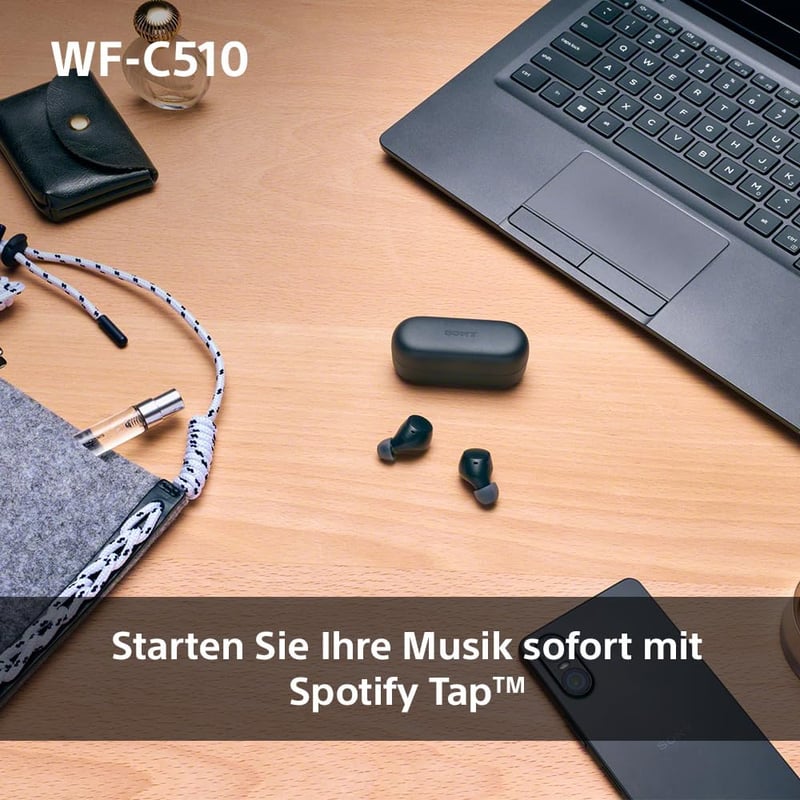 Sony WF-C510 Bluetooth Fülhallgató Multipoint Kapcsolat, IPX4 Vízálló, 22 Óra Akkumulátor - White, WF-C510