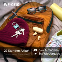 Sony WF-C510 True Wireless Bluetooth slušalice s kutijom za punjenje, žute, Multipoint, IPX4 — USB kabel nedostaje (stanje: vidi 2. sliku) 8