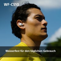 Sony WF-C510 True Wireless Bluetooth slušalice s kutijom za punjenje, žute, Multipoint, IPX4 — USB kabel nedostaje (stanje: vidi 2. sliku) 12