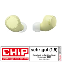 Sony WF-C510 True Wireless Bluetooth slušalice s kutijom za punjenje, žute, Multipoint, IPX4 — USB kabel nedostaje (stanje: vidi 2. sliku) 4